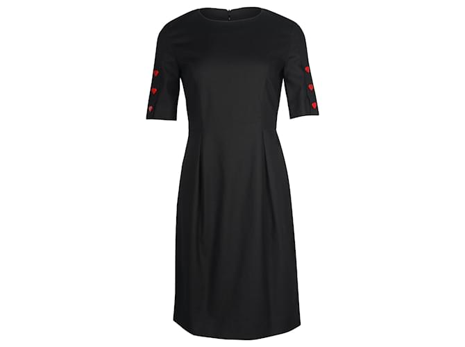 Love Moschino Heart Mini Dress in Black Cotton  ref.709540